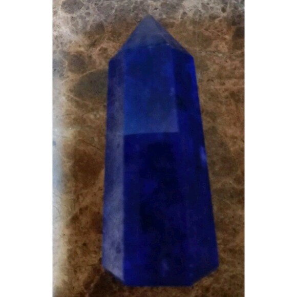 Blue Quartz Crystal Point Healing Creativity Anxiety Mental Clarity 2 1/2" - Picture 2 of 3